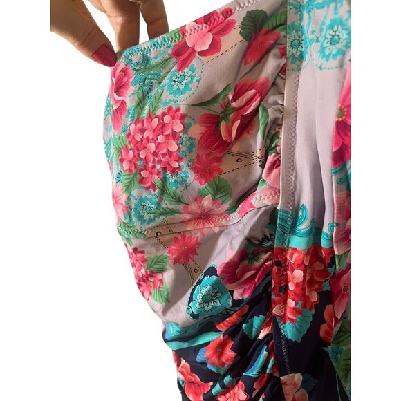 Jonny Was Floral Tank Swim XL One Piece Japer Tropical Resort Vacation Preppy - Picture 7 of 15